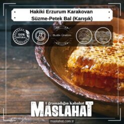 Hakiki Erzurum Karakovan Süzme-Petek Bal (Karışık)-3