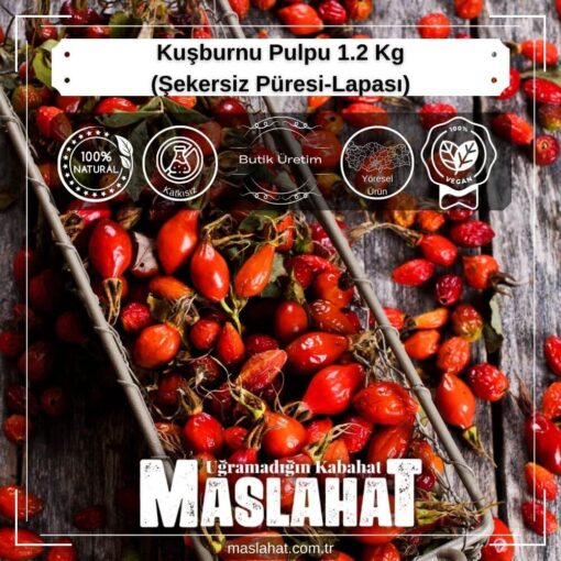 Kuşburnu Pulpu 1.2 Kg (Şekersiz Püresi-Lapası)-3