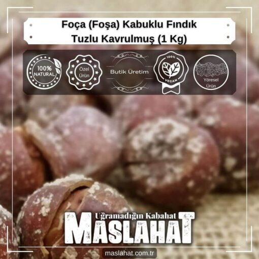 Foça (Foşa) Kabuklu Fındık Tuzlu Kavrulmuş (1 Kg)-1