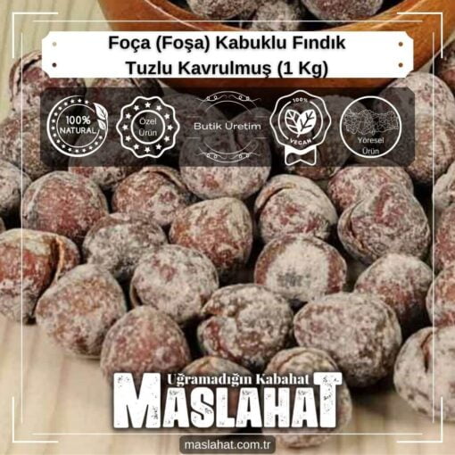 Foça (Foşa) Kabuklu Fındık Tuzlu Kavrulmuş (1 Kg)-3