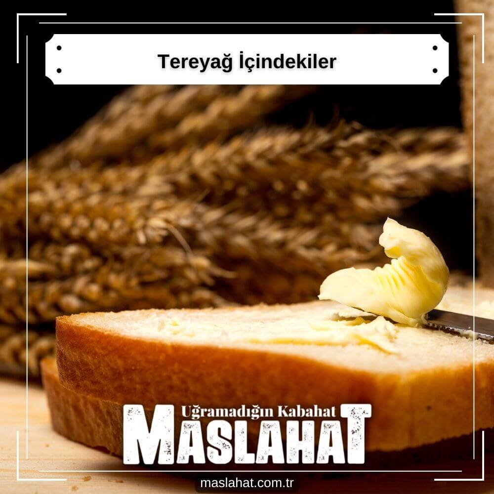 Tereyağ İçindekiler
