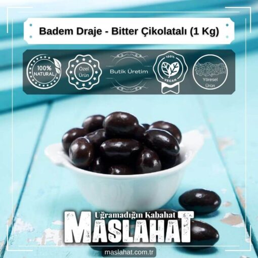 Badem Draje - Bitter Çikolatalı (1 Kg)-1