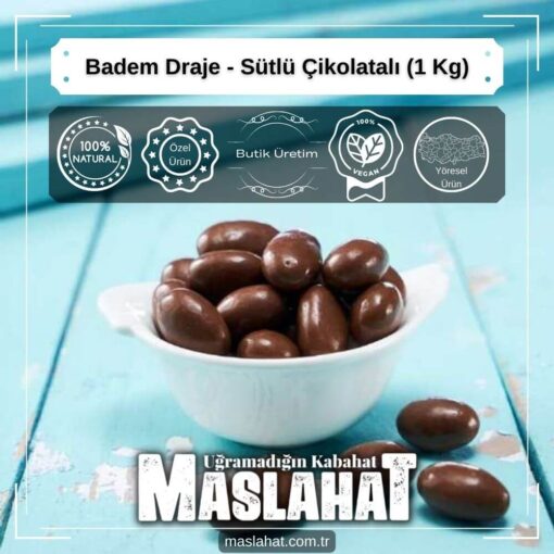 Badem Draje - Sütlü Çikolatalı (1 Kg)-1