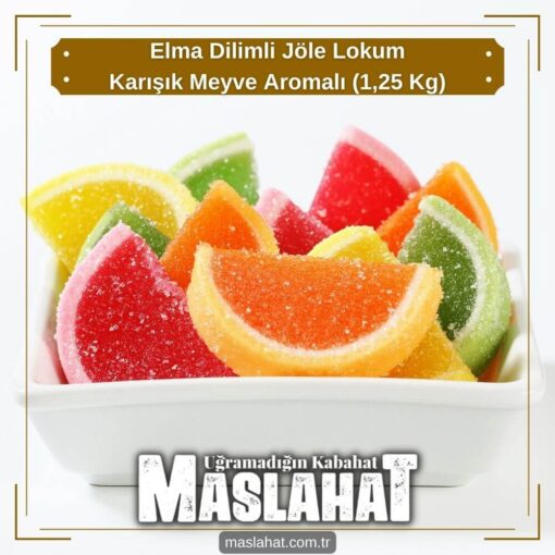 Elma Dilimli Jöle Lokum - Karışık Meyve Aromalı (1,25 Kg)-2