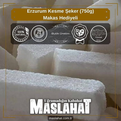 Erzurum Kesme Şeker (750g) Makas Hediyeli-2