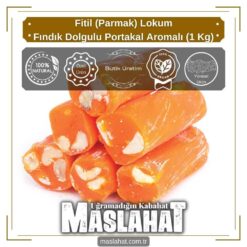 Fitil (Parmak) Lokum - Fındık Dolgulu Portakal Aromalı (1 Kg)-1