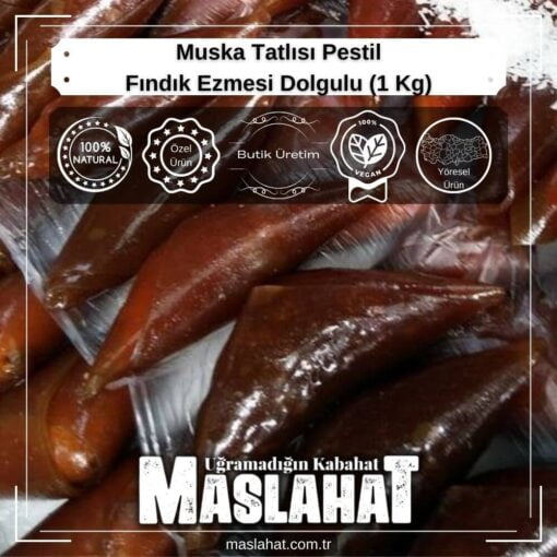 Muska Tatlısı Pestil - Fındık Ezmesi Dolgulu (1 Kg)-3
