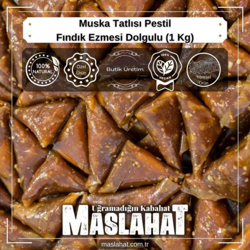Muska Tatlısı Pestil - Fındık Ezmesi Dolgulu (1 Kg)-4
