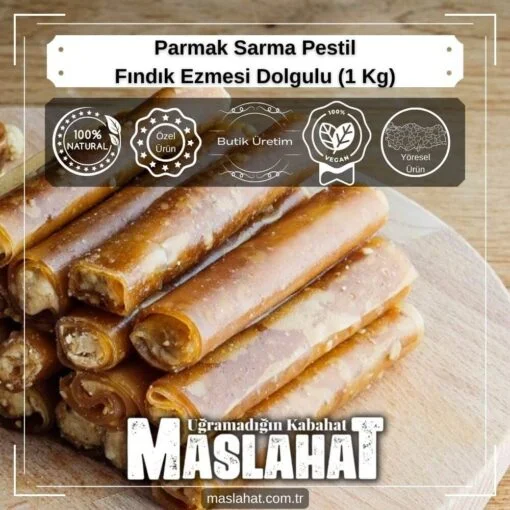 Parmak Sarma Pestil - Fındık Ezmesi Dolgulu (1 Kg)-3