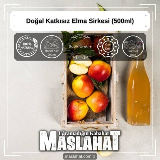 Doğal Katkısız Elma Sirkesi (500ml)-3