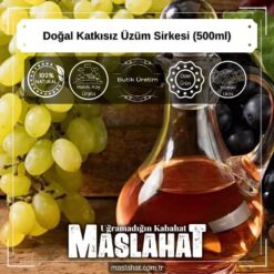 Doğal Katkısız Üzüm Sirkesi (500ml)-3