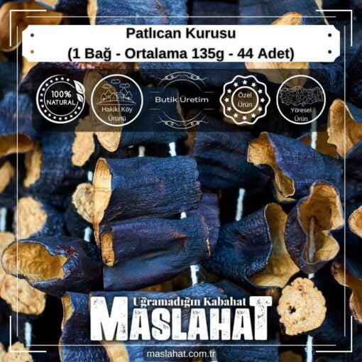 Patlıcan Kurusu (1 Bağ - Ortalama 135g - 44 Adet)-3