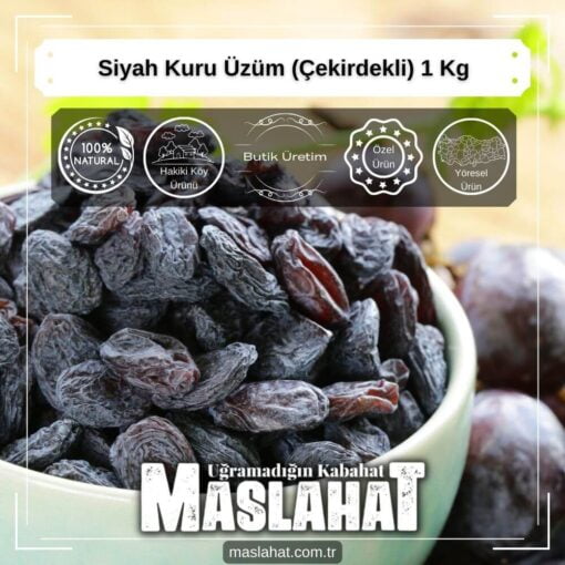 Siyah Kuru Üzüm (Çekirdekli) 1 Kg-3